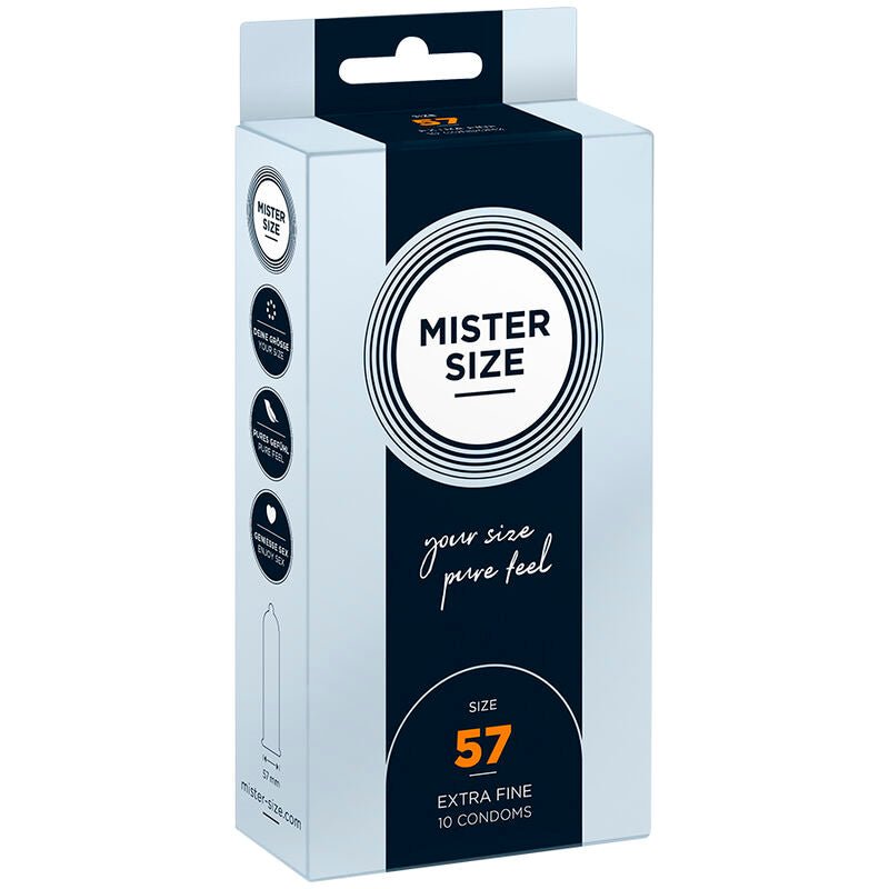 MISTER SIZE - CONDOM SIZE L 57 MM (10 UNITS) - Kink&Play