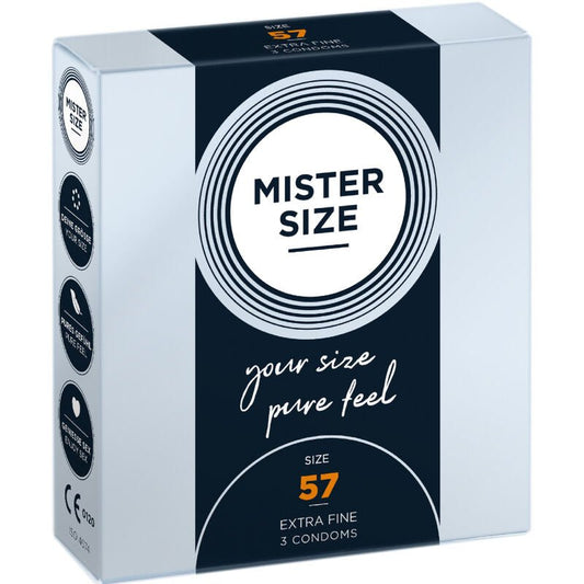 MISTER SIZE - CONDOM SIZE L 57 MM (3 UNITS) - Kink&Play
