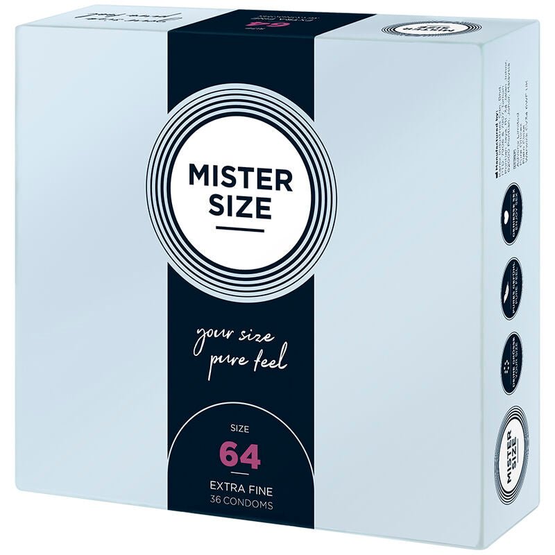 MISTER SIZE - CONDOMS SIZE XXL 64 MM (36 UNITS) - Kink&Play