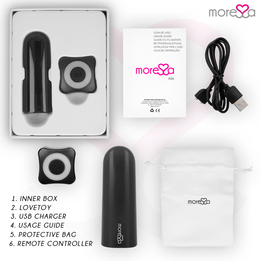 MORESSA - NIX VIBRATOR REMOTE CONTROL BLACK - Kink&Play