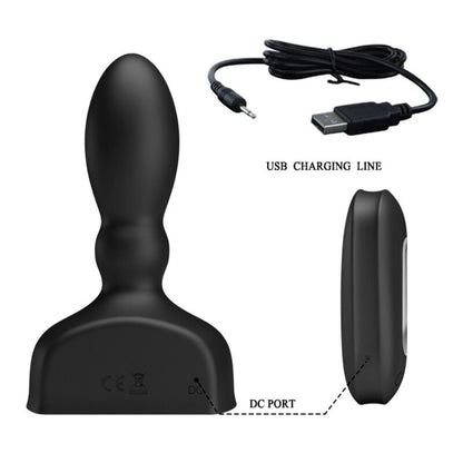 MR PLAY - BLACK INFLATABLE ANAL PLUG REMOTE CONTROL - Kink&Play