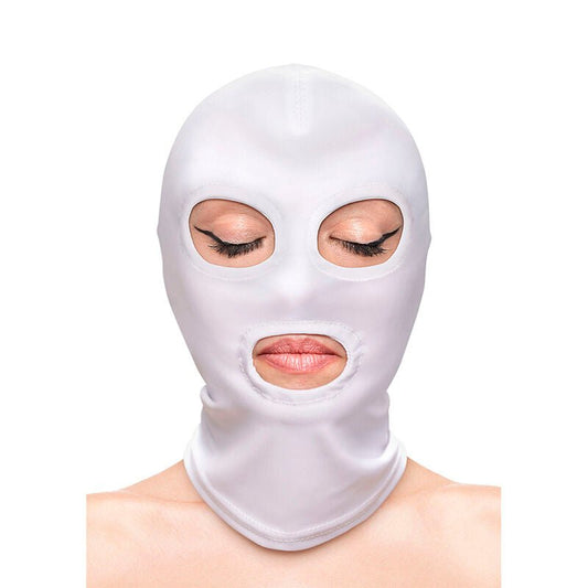 NS NOVELTIES - FETISH & FASHION EYES AND MOUTH HOOD NYLON WHITE - Kink&Play