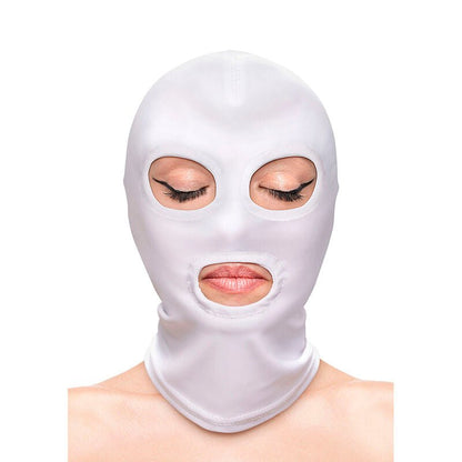 NS NOVELTIES - FETISH & FASHION EYES AND MOUTH HOOD NYLON WHITE - Kink&Play