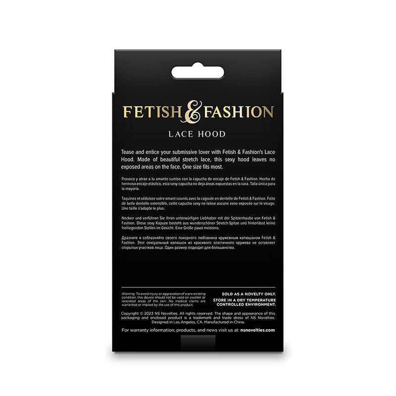 NS NOVELTIES - FETISH & FASHION LACE HOOD BLACK - Kink&Play