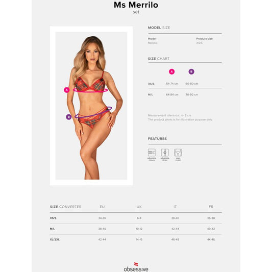 OBSESSIVE - MS MERRILO TWO PIECES SET M/L - Kink&Play