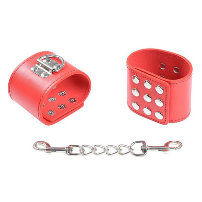 OHMAMA FETISH - RED HANDCUFFS WITH SNAP CLOSURE - Kink&Play