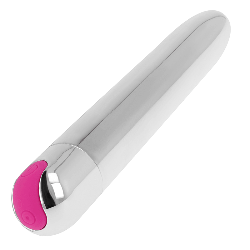 OHMAMA - RECHARGEABLE SILVER VIBRATOR 10 MODES 18.5 CM - Kink&Play