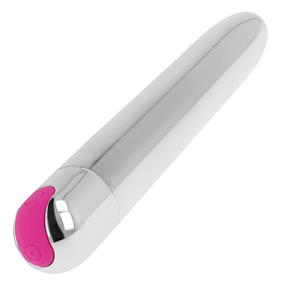 OHMAMA - RECHARGEABLE SILVER VIBRATOR 10 MODES 18.5 CM - Kink&Play