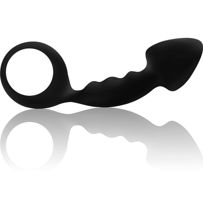 OHMAMA - RIBBED ANAL PLUG WITH RING - Kink&Play