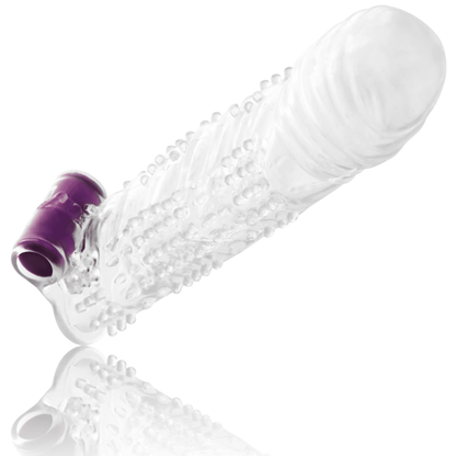 OHMAMA - TEXTURED PENIS SHEATH WITH VIBRATING BULLET - Kink&Play
