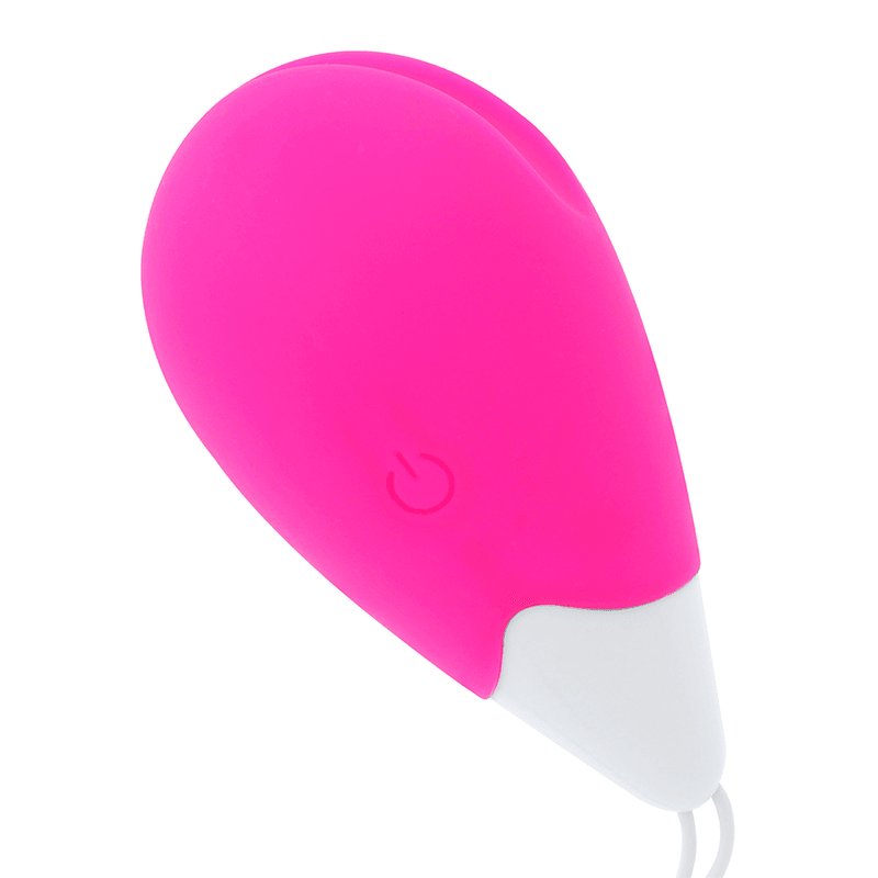 OHMAMA - TEXTURED VIBRATING EGG 10 MODES PINK AND WHITE - Kink&Play