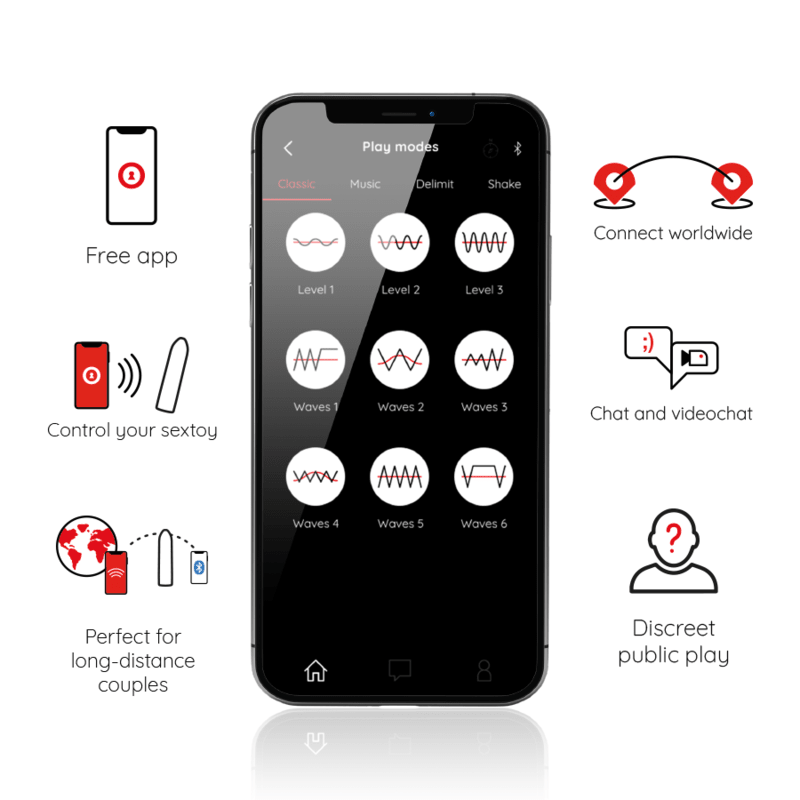 ONINDER - BERLIN BULLET VIBRATOR BLACK 9 MODES 8.5 X 2 CM - FREE APP - Kink&Play