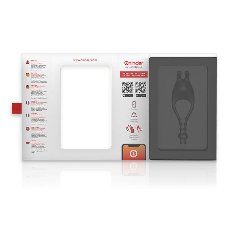 ONINDER - PAMPA RECHARGEABLE ADJUSTABLE VIBRATOR RING WITH CLITORIS STIMULATOR 10 SPEED - FREE APP - Kink&Play