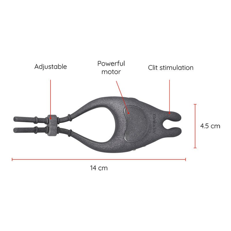 ONINDER - PAMPA RECHARGEABLE ADJUSTABLE VIBRATOR RING WITH CLITORIS STIMULATOR 10 SPEED - FREE APP - Kink&Play