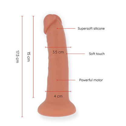ONINDER - SMALL BOGOTÁ VIBRATOR DILDO 9 SPEEDS NATURAL 17.5 CM - O - 4 CM - FREE APP - Kink&Play