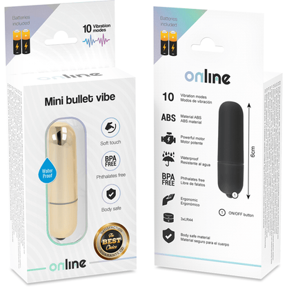 ONLINE - MINI BULLET VIBE GOLDEN - Kink&Play