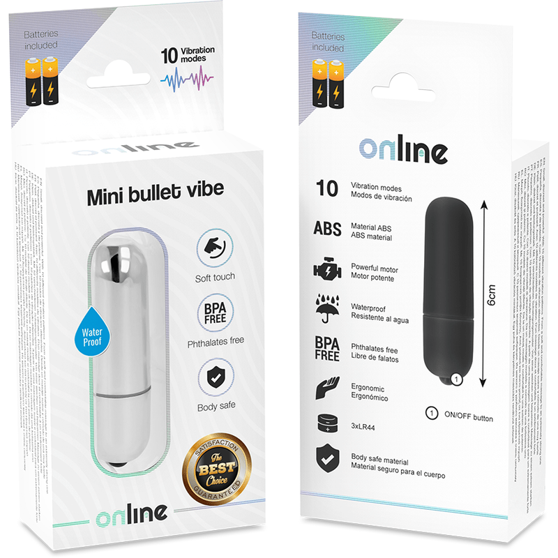 ONLINE - MINI BULLET VIBE SILVER - Kink&Play