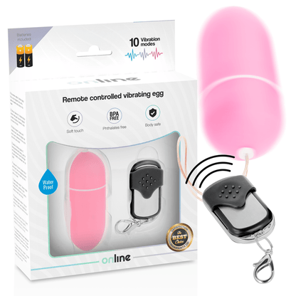 ONLINE - REMOTE CONTROL VIBRATING EGG L PINK - Kink&Play