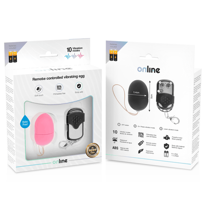ONLINE - REMOTE CONTROL VIBRATING EGG S PINK - Kink&Play