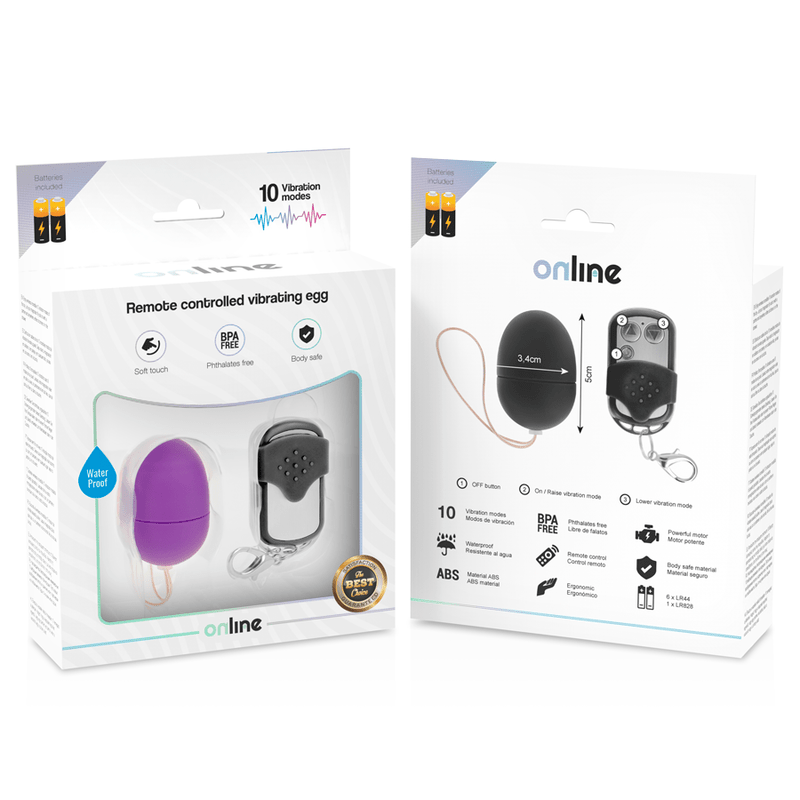 ONLINE - REMOTE CONTROL VIBRATING EGG S PURPLE - Kink&Play