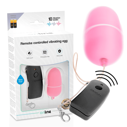 ONLINE - REMOTE CONTROLLED VIBRATING EGG PINK - Kink&Play