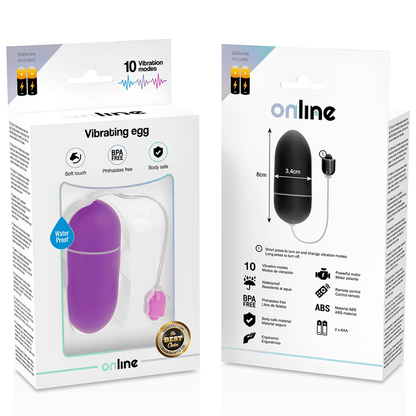 ONLINE - WATERPROOF VIBRATING EGG PURPLE - Kink&Play