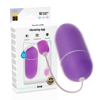 ONLINE - WATERPROOF VIBRATING EGG PURPLE - Kink&Play