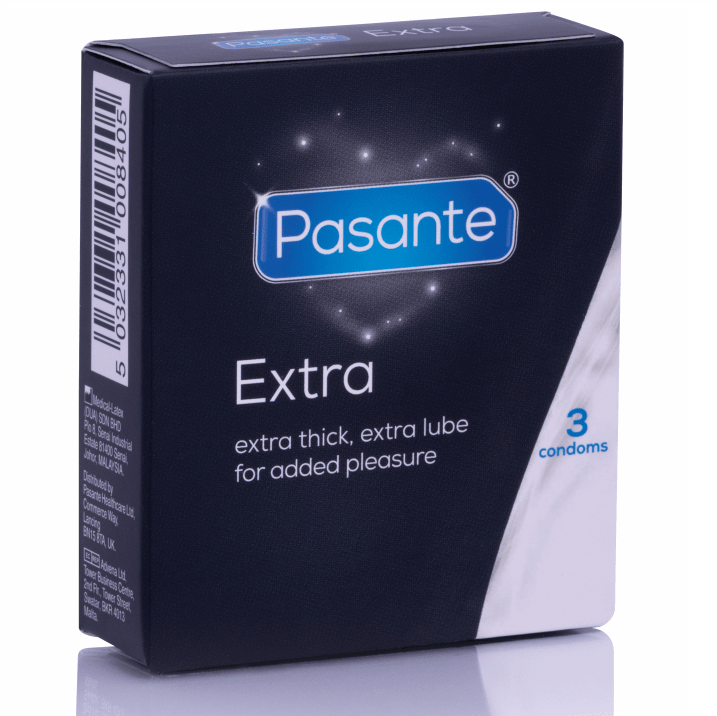 PASANTE - EXTRA CONDOM EXTRA THICK 3 UNITS - Kink&Play