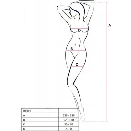 PASSION - BS099 BLACK BODYSTOCKING ONE SIZE - Kink&Play