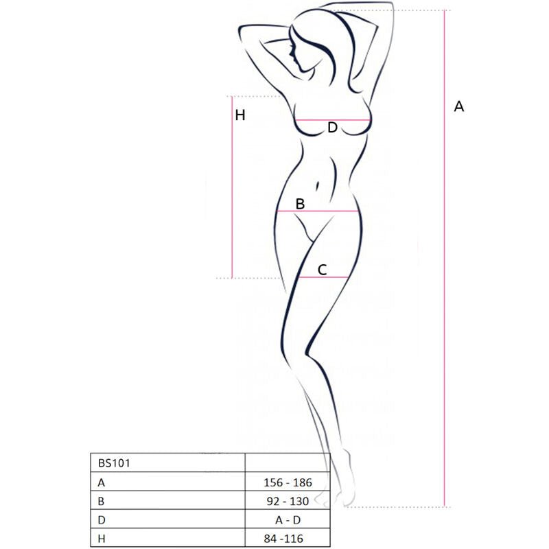 PASSION - BS101 BODYSTOCKING BLACK ONE SIZE - Kink&Play
