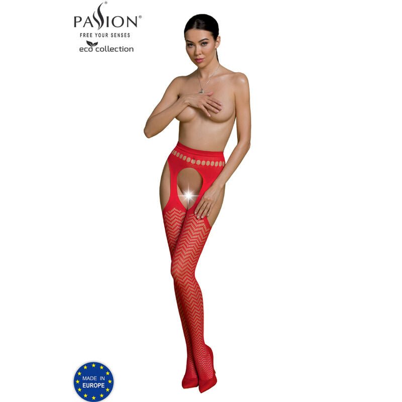 PASSION - ECO COLLECTION BODYSTOCKING ECO S002 RED - Kink&Play