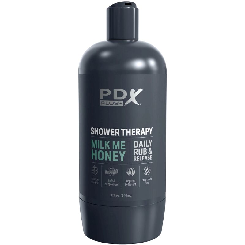 PDX PLUS - STROKER MASTURBATOR DISCREET DESIGN OF MILK ME HONEY SHAMPOO BOTTLE - Kink&Play