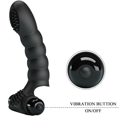 PRETTY LOVE - ALEXANDER FINGER VIBRATOR 10 VIBRATIONS BLACK - Kink&Play