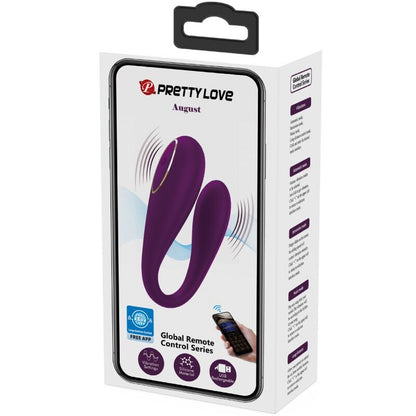 PRETTY LOVE - AUGUST REMOTE GLOBAL DOUBLE PLEASURE VIBRATOR - Kink&Play