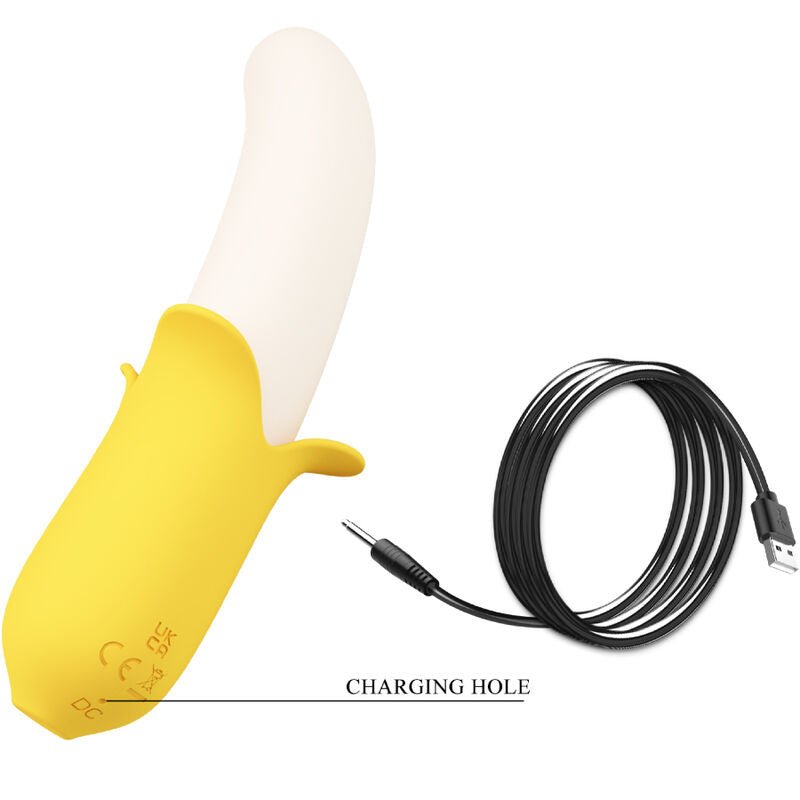 PRETTY LOVE - BANANA GEEK SUPER POWER 7 VIBRATIONS UP&DOWN SILICONE BLACK - Kink&Play