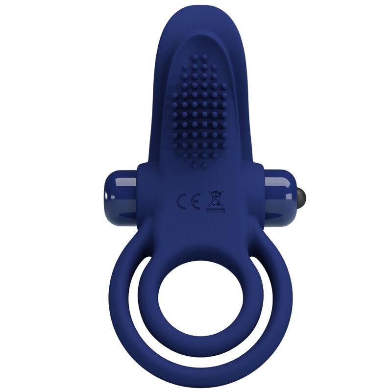 PRETTY LOVE - BRONSON DOUBLE RING WITH VIBRATION BLUE - Kink&Play