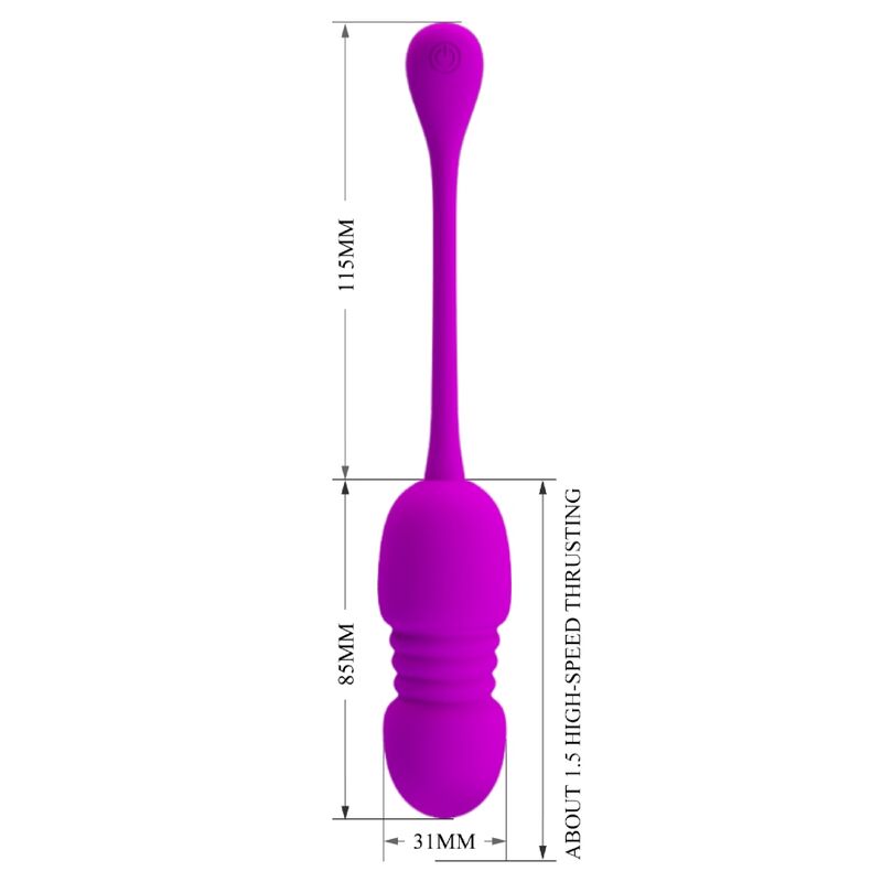 PRETTY LOVE - CALLIE PURPLE RECHARGEABLE VIBRATING EGG - Kink&Play
