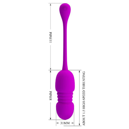 PRETTY LOVE - CALLIE PURPLE RECHARGEABLE VIBRATING EGG - Kink&Play