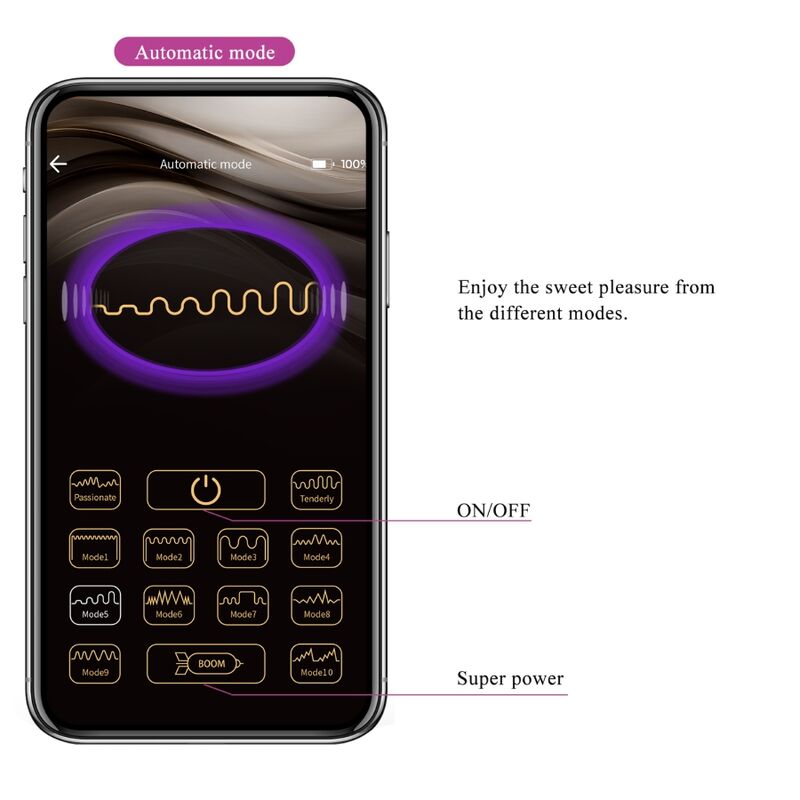 PRETTY LOVE - CASPER PURPLE RECHARGEABLE VIBRATING EGG - Kink&Play