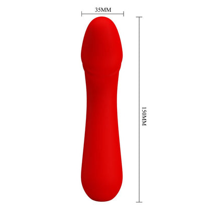 PRETTY LOVE - CETUS RECHARGEABLE VIBRATOR RED - Kink&Play
