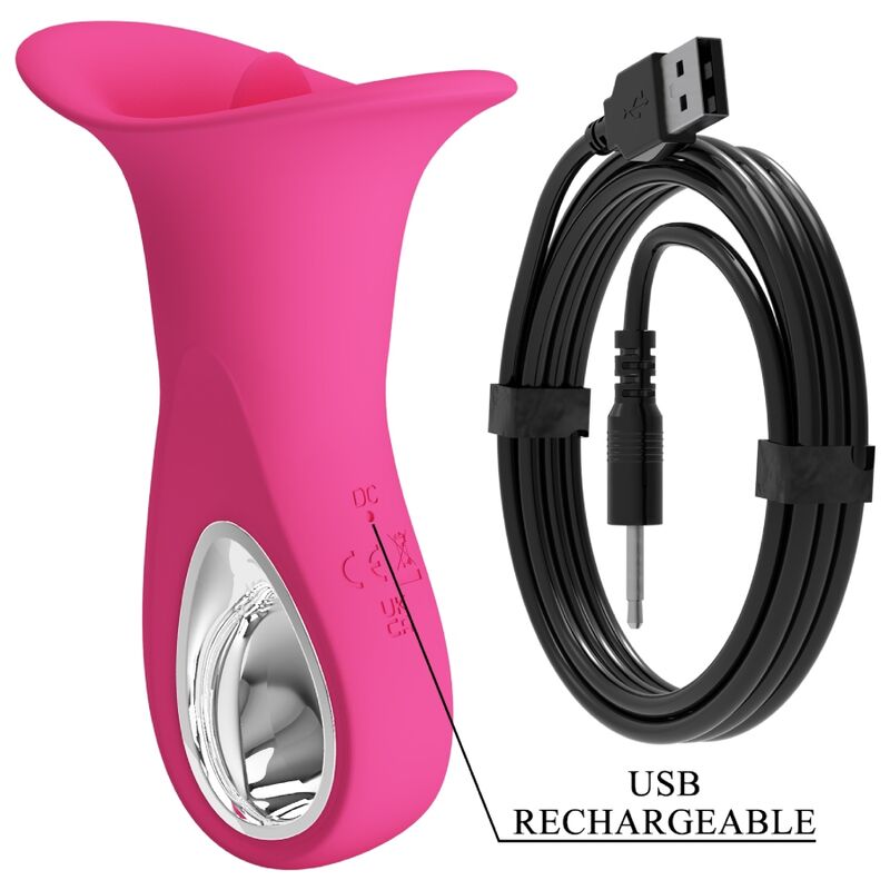 PRETTY LOVE - CLYDE ORAL VIBRATOR VIBRATING TONGUE 12 VIBRATIONS PINK - Kink&Play