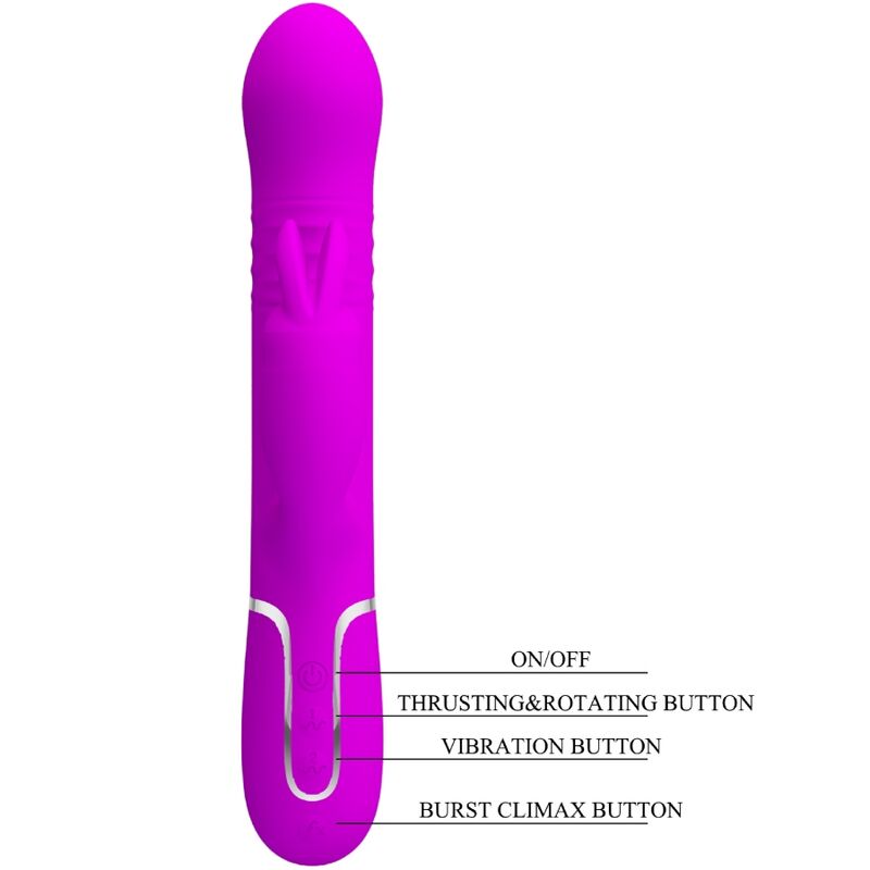 PRETTY LOVE - COALE RABBIT VIBRATOR PEARLS VIOLET - Kink&Play