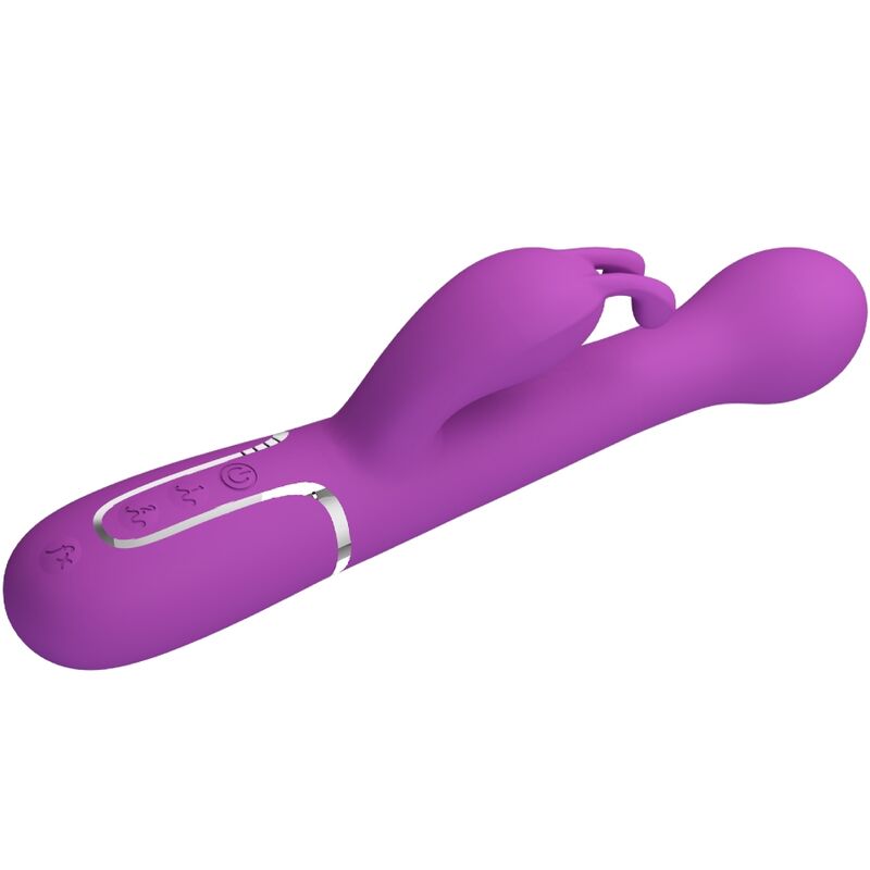PRETTY LOVE - DEJON 3 IN 1 MULTIFUNCTION RABBIT VIBRATOR PURPLE - Kink&Play