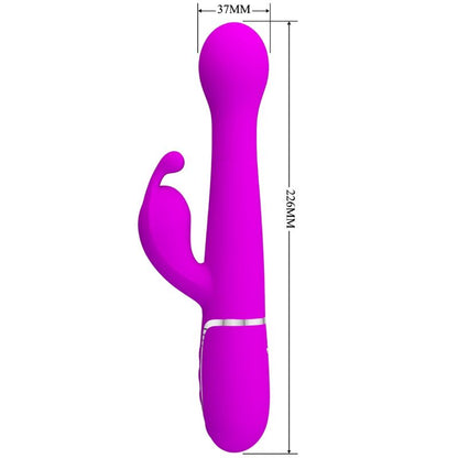 PRETTY LOVE - DEJON RABBIT VIBRATOR 3 IN 1 MULTIFUNCTION VIOLET - Kink&Play