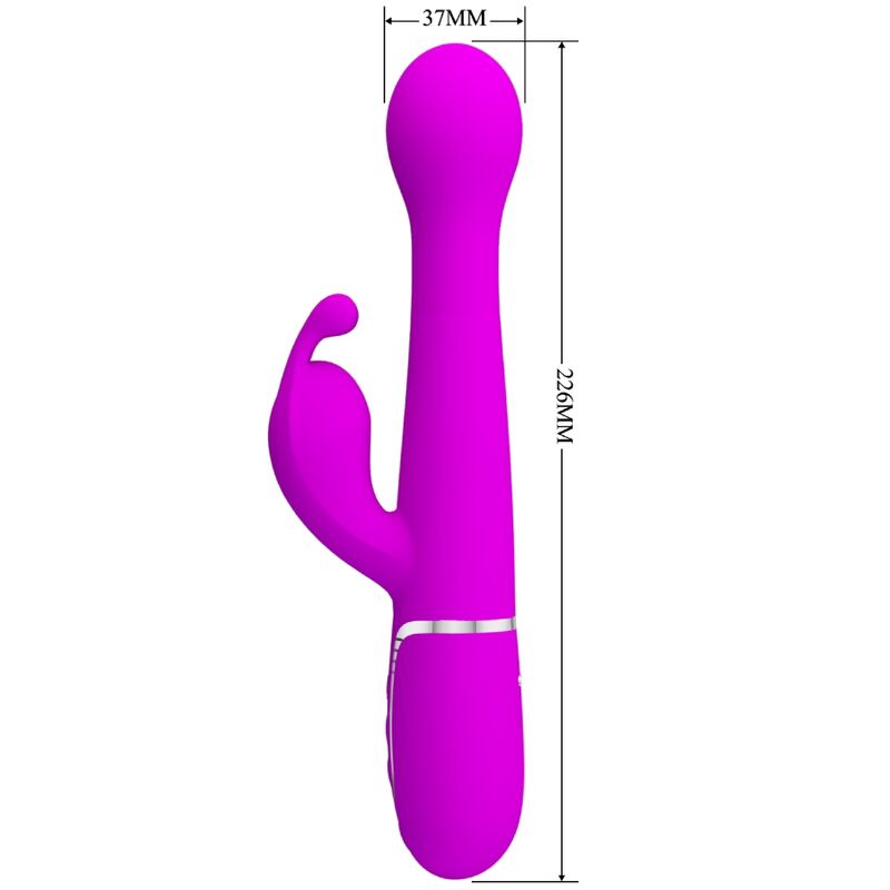 PRETTY LOVE - DEJON RABBIT VIBRATOR 3 IN 1 MULTIFUNCTION VIOLET - Kink&Play