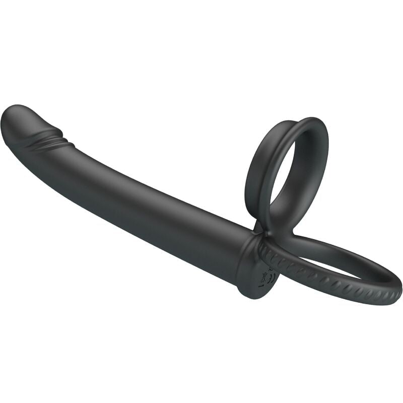 PRETTY LOVE - DILLION DOUBLE PENETRATION DOUBLE COCK RING BLACK - Kink&Play