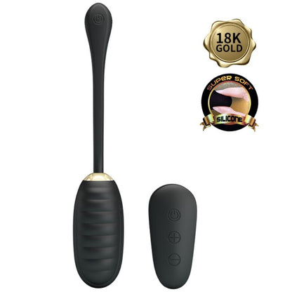 PRETTY LOVE - DOREEN LUXURY RECHARGEABLE VIBRATING EGG BLACK REMOTE CONTROL - Kink&Play