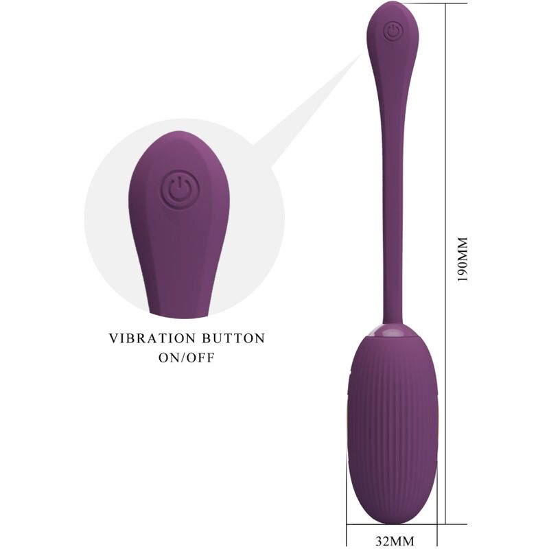 PRETTY LOVE - DOREEN PURPLE RECHARGEABLE VIBRATING EGG - Kink&Play