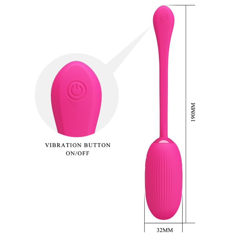 PRETTY LOVE - DOREEN RECHARGEABLE VIBRATING EGG MAGENTA REMOTE CONTROL - Kink&Play