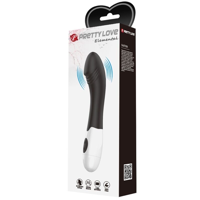 PRETTY LOVE - ELEMENTAL G - SPOT VIBRATOR 30 MODES BLACK - Kink&Play
